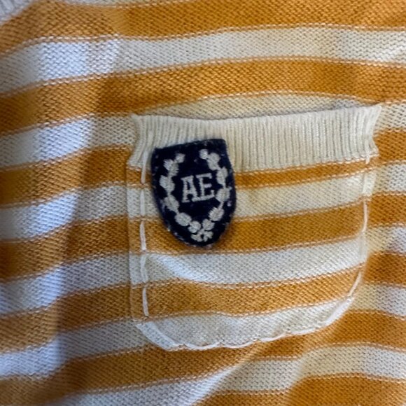 American eagle Outfitters M Vintage Y2K long line striped yellow sweater - Picture 7 of 7